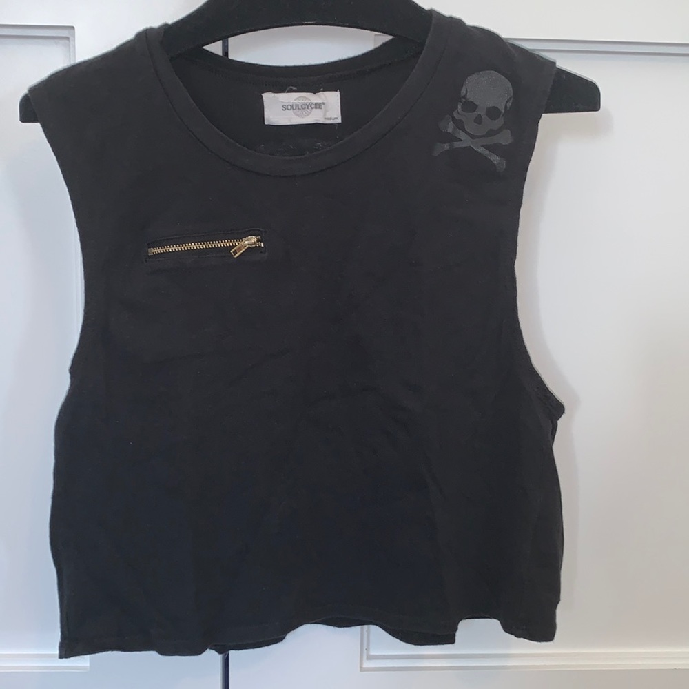 Soul cycle cropped tank top